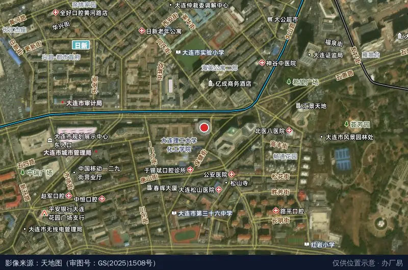 大工西岗数字产业科技园卫星位置示意图