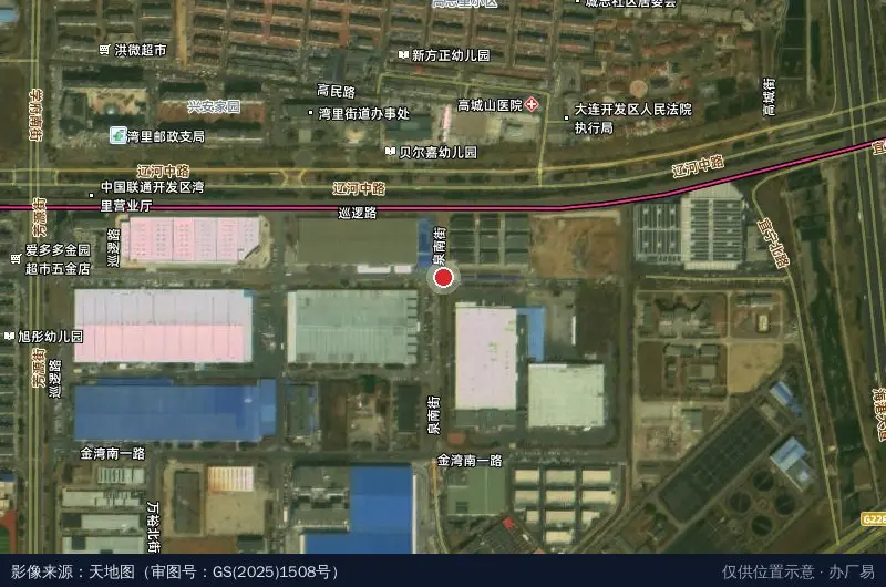 大连多元创客空间工业园区(建设中)卫星位置示意图