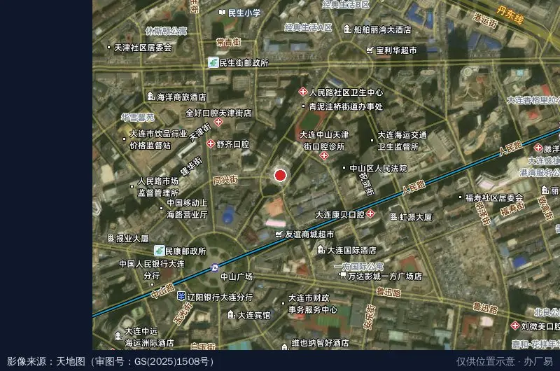 中山区生物医药科技产业园卫星位置示意图