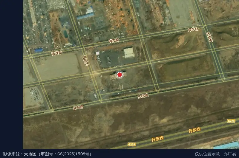 大连长兴岛仓储物流产业园卫星位置示意图