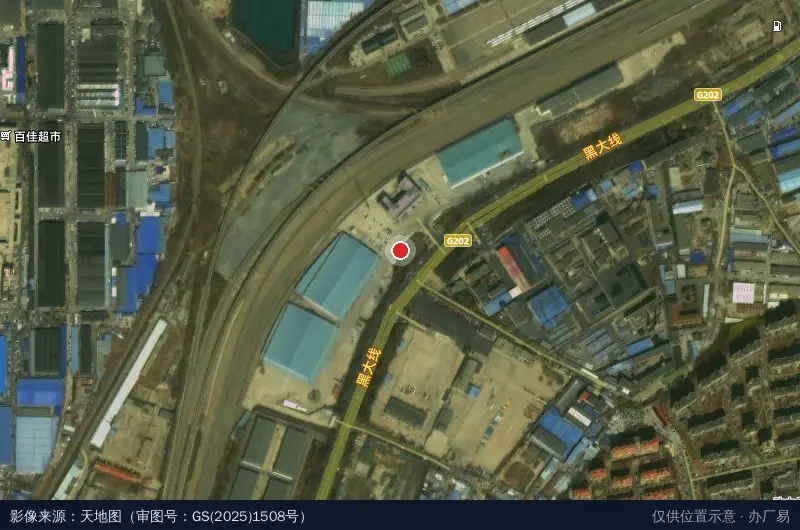 铁越物流大连城市物流共同配送中心卫星位置示意图