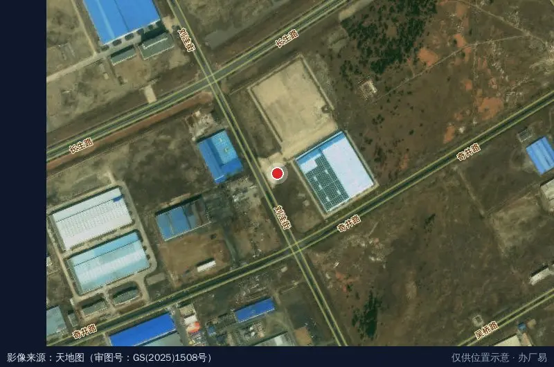 航天大型结构复合材料产业基地卫星位置示意图