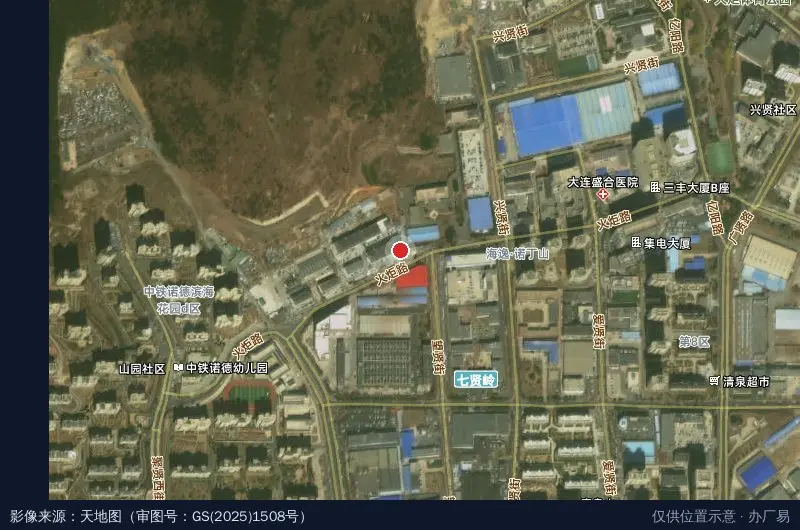 辽宁美意高孵化器产业园卫星位置示意图