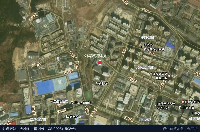 东粮创业产业园卫星位置示意图