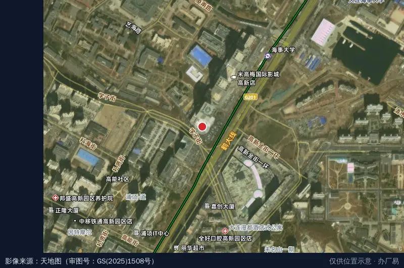 阿里巴巴全球速卖通(大连)跨境电商产业园卫星位置示意图