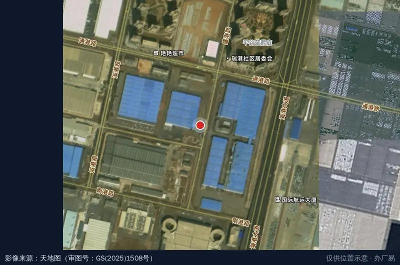 大连保税区阳光汽车产业园卫星位置示意图