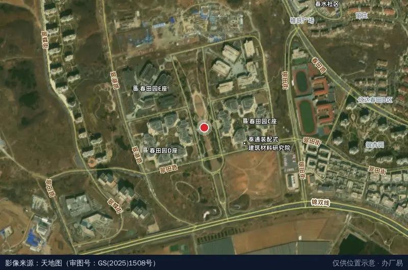 生态科技创新城春田园卫星位置示意图