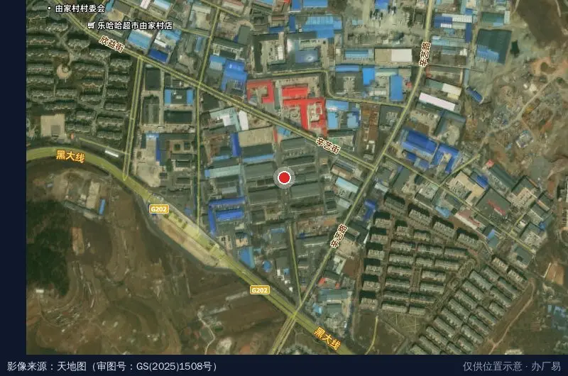 大连创新辛艺街工业园卫星位置示意图