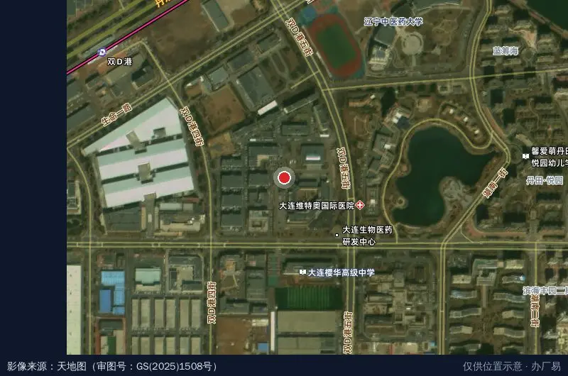 大连生物医药创新孵化基地(双D港五街)卫星位置示意图