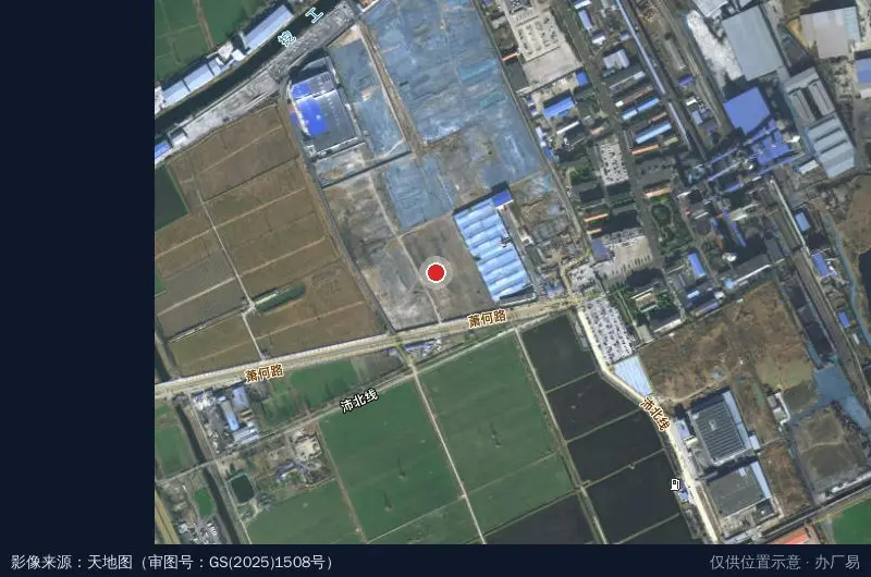 沛县智能智创产业园(汉源工业园区)卫星位置示意图