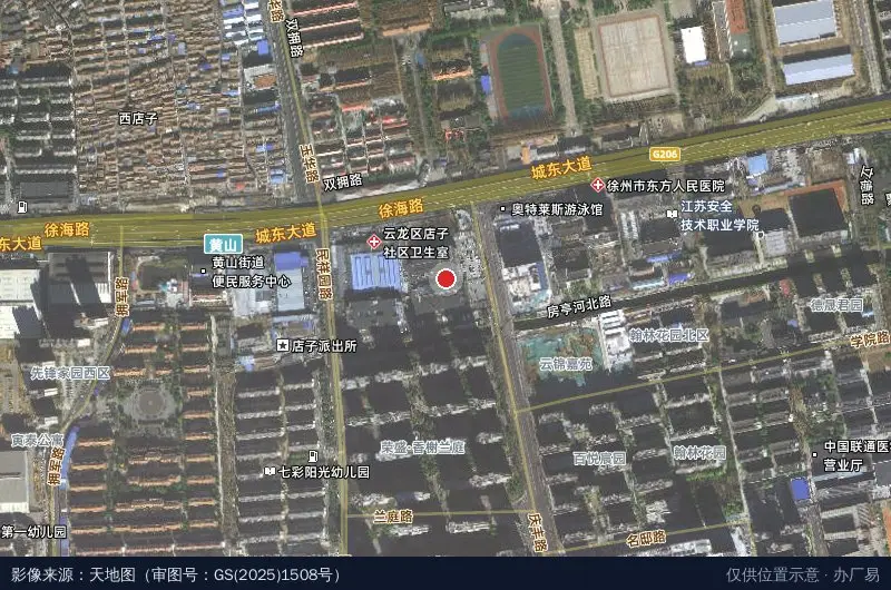 云龙区电商科技产业园卫星位置示意图