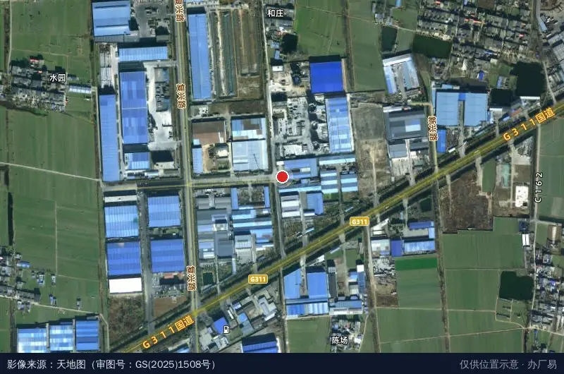 邳州市赵墩镇工业园区振兴路1号卫星位置示意图