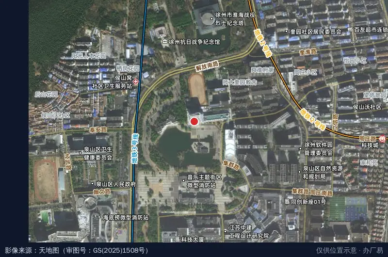 江苏淮海科技城·科创总部基地卫星位置示意图