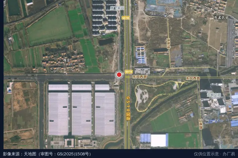 淮海绿色智造产业园卫星位置示意图