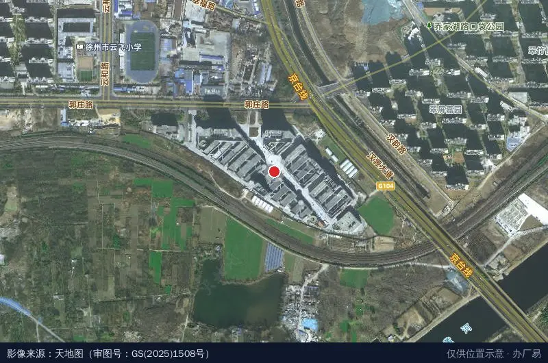 翠屏总部经济产业园卫星位置示意图