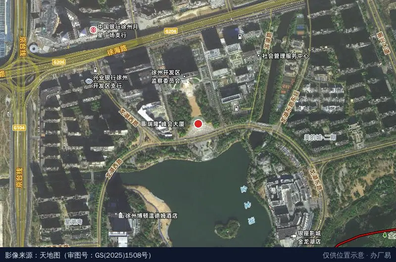徐州经济技术开发区卫星位置示意图