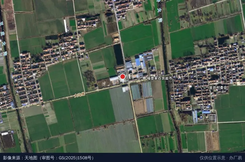 徐州市经济技术开发区徐庄镇金井村劳动服务保障站卫星位置示意图
