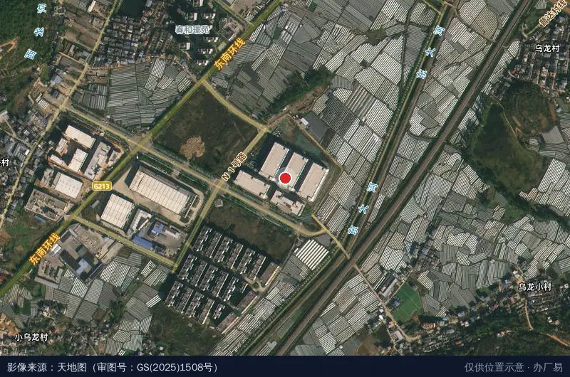 晋宁区工业园区乌龙基地标准化厂房卫星位置示意图