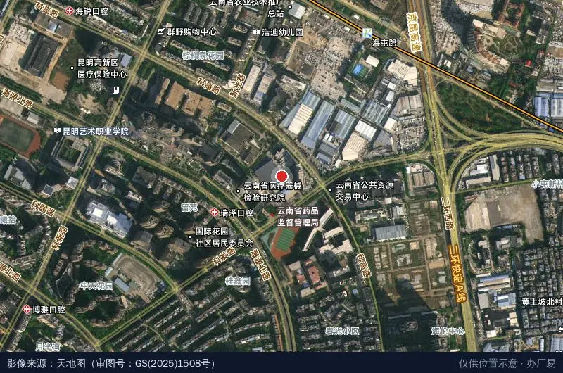 云南工投高新医药园卫星位置示意图