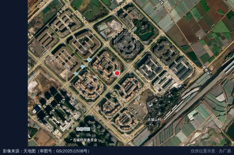 云聚物流工业园卫星位置示意图
