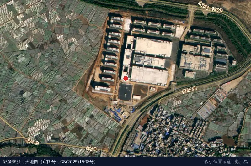 立讯精密昆明产业园卫星位置示意图