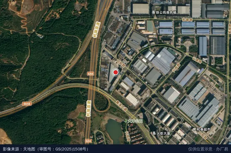 悦成科技园卫星位置示意图