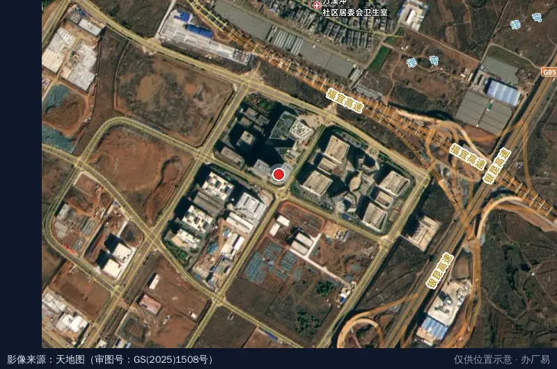 呈贡科技信息产业创新孵化中心A座卫星位置示意图