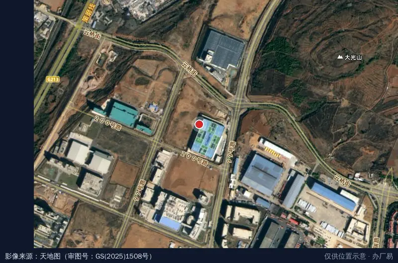 国药控股云南有限公司医药健康产业园卫星位置示意图