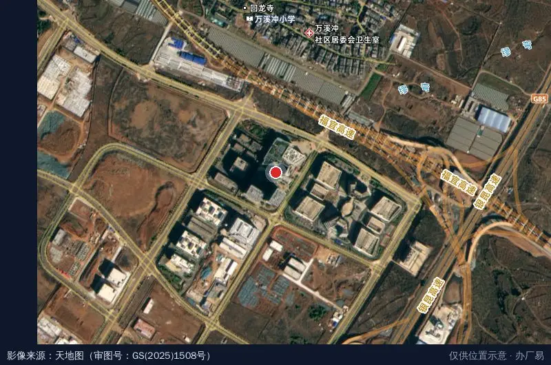 昆明呈贡科技信息产业创新孵化中心卫星位置示意图