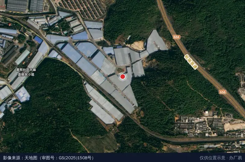 马帮物流园卫星位置示意图