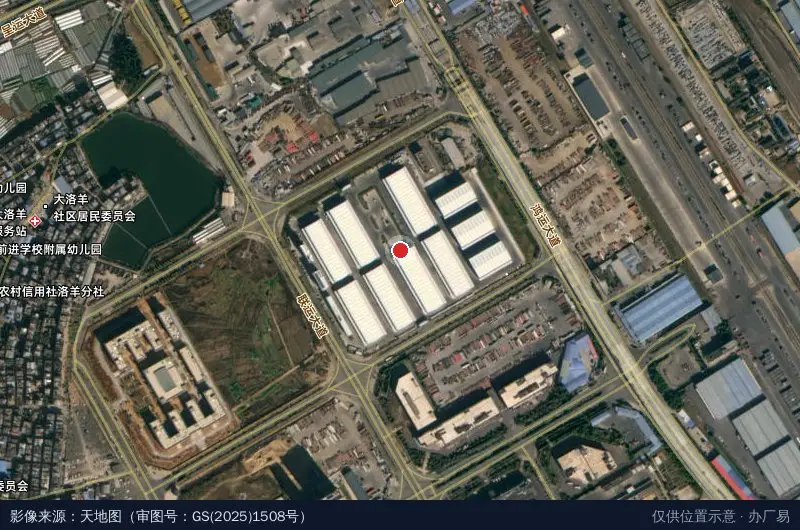 鸿运国际物流园卫星位置示意图
