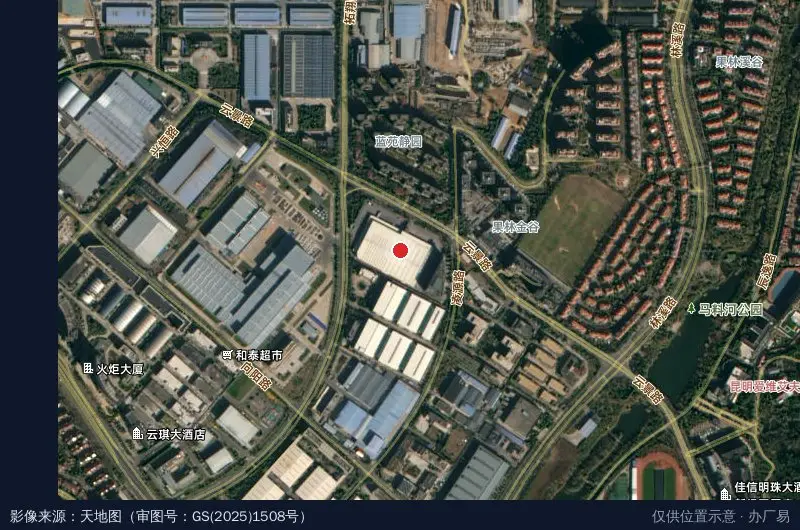 洋润物流中心卫星位置示意图