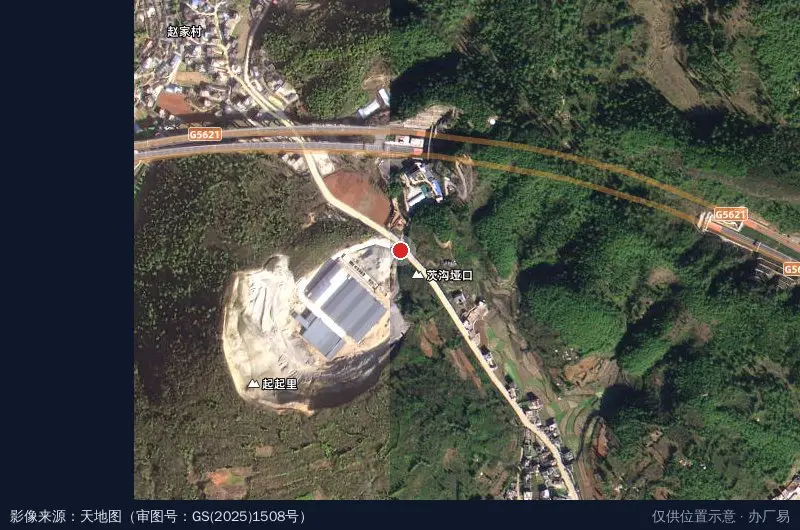 云南太尔现代农业产业园卫星位置示意图