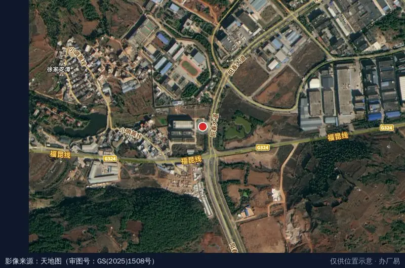 云南特色中医药中心产业园区卫星位置示意图