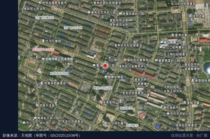 沈阳科技创新中心卫星位置示意图