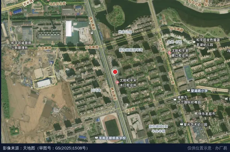 博炎科技文化中心卫星位置示意图