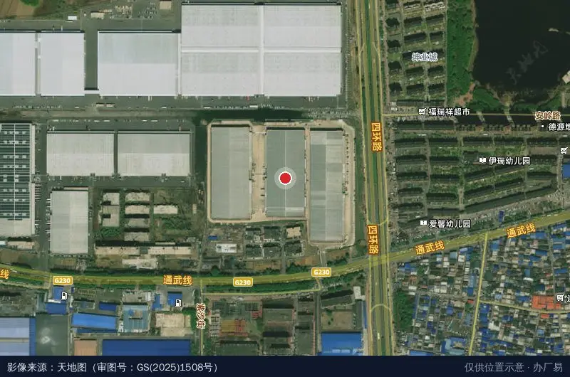 平安于洪II物流园卫星位置示意图