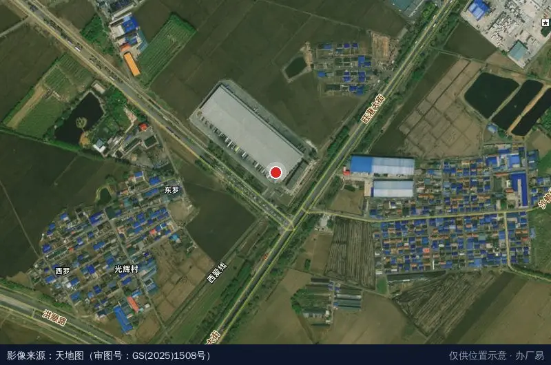 万纬沈阳于洪物流园卫星位置示意图