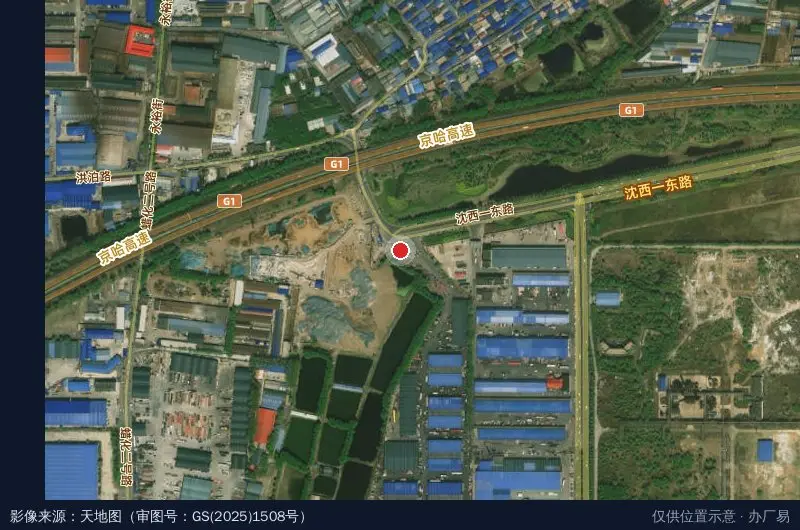 融辉物流(东北物流园站)卫星位置示意图