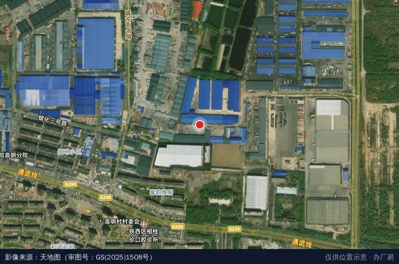 国富物流园卫星位置示意图