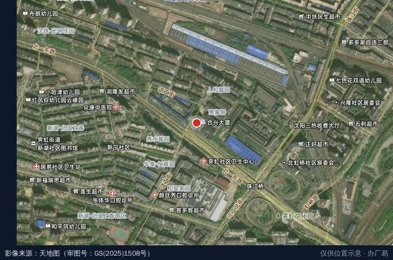 以渔总部经济产业园卫星位置示意图