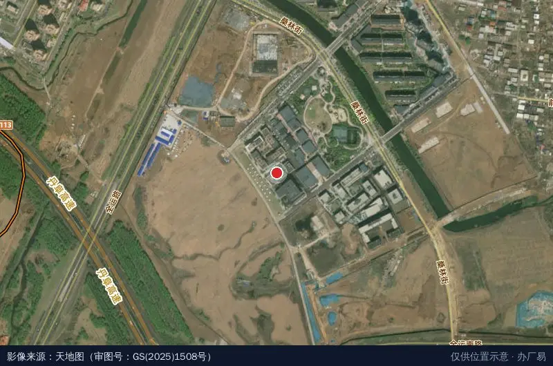 万科中日产业园卫星位置示意图