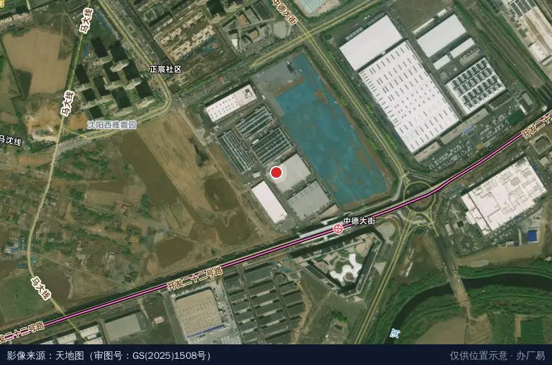 沈阳环普中德产业园卫星位置示意图