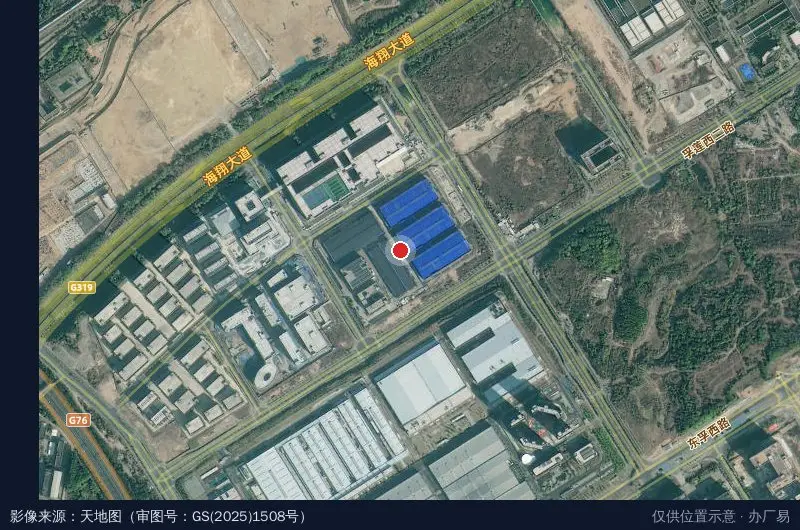 当盛产业园卫星位置示意图