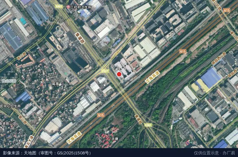 闽长鹭工业园区卫星位置示意图