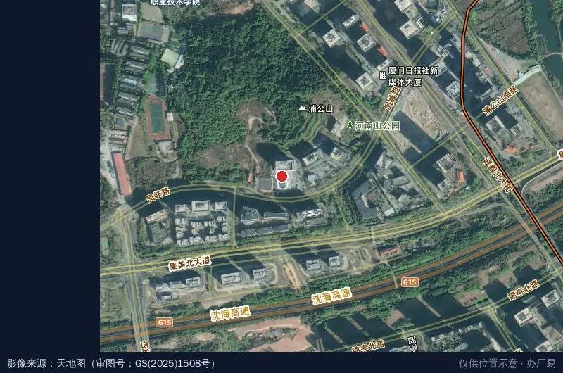 美柚总部园区卫星位置示意图