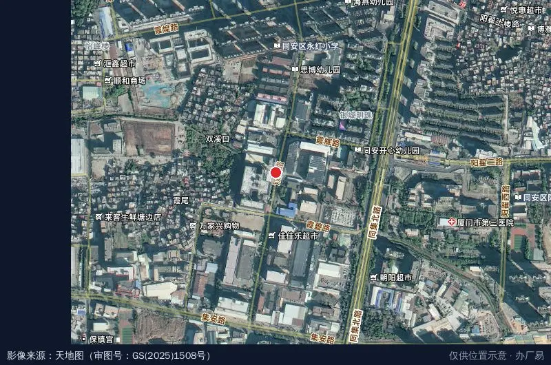 鑫万彩工业园卫星位置示意图