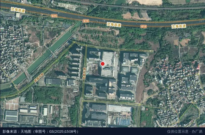 强力巨彩LED显示屏产业园卫星位置示意图