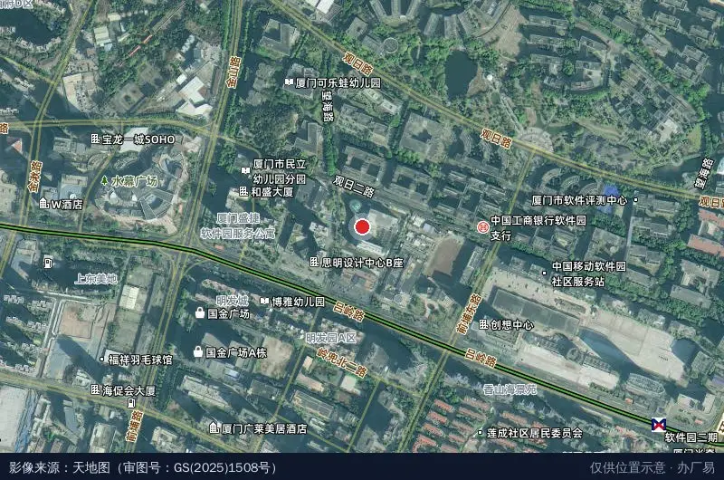 厦门国贸思明科创园卫星位置示意图