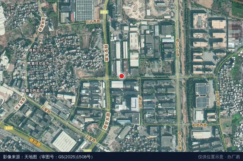怡泓工业园卫星位置示意图
